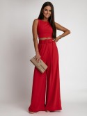 2-piece set, wide pants and red blouse AZRHP3868